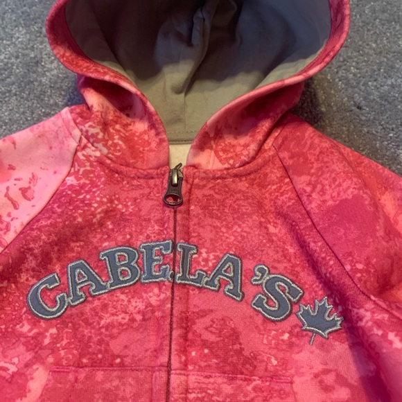 Cabela’s Canada Pink Camo zip up Hoodie   NEW w/o tags 12m - Picture 2 of 5